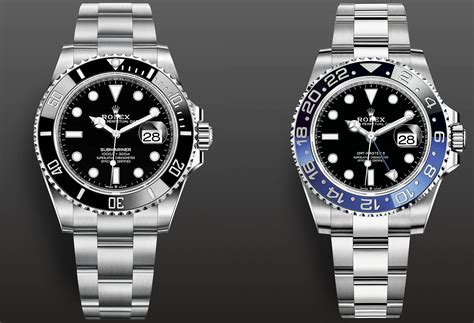 rolex gmt blue black vs submariner